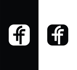 Obraz premium FF letter logo design in a square shape