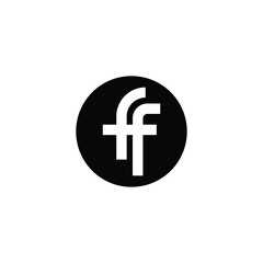 FF letter logo design in a circle