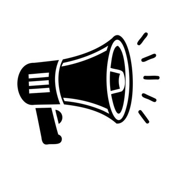 recommend clip art: Silhouette speaker megaphone icon and logo vector illustration