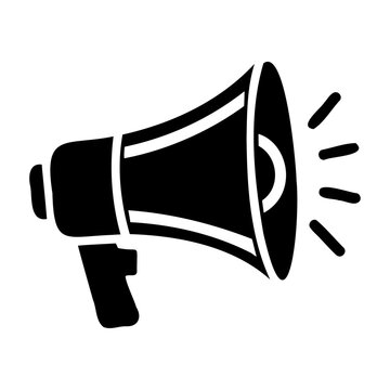 recommend clip art: Silhouette speaker megaphone icon and logo vector illustration