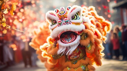 中国獅子舞、舞獅、春節、旧正月、中華街、お祭り