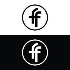 FF letter logo design in a circle
