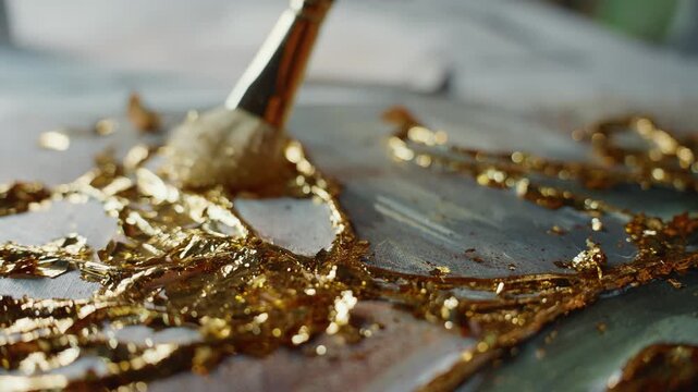 Applying Gold Leaf to Resin Artwork