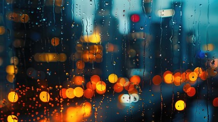 Fototapeta premium Bokeh image capturing urban nighttime lights