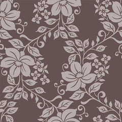 Seamless vector flower wallpaper pattern design