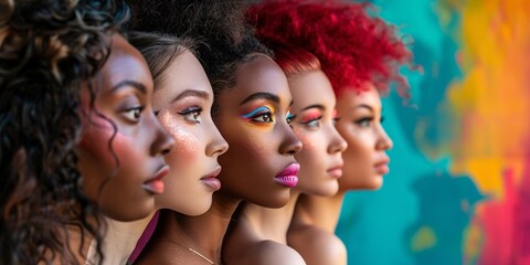 Creative group portrait of women from different backgrounds