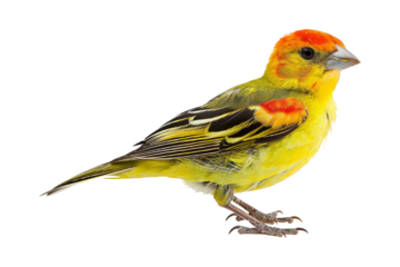Yellow Bird with Red Head