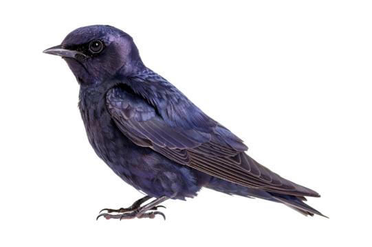 Purple Martin Bird isolated