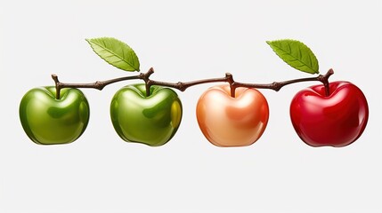 red and green apples