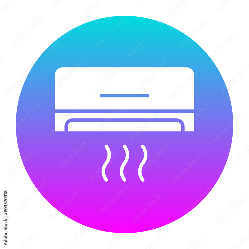 Poster Air Conditioning vector icon. Can be used for Comfort iconset.