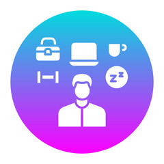 Daily Routine vector icon. Can be used for Comfort iconset.