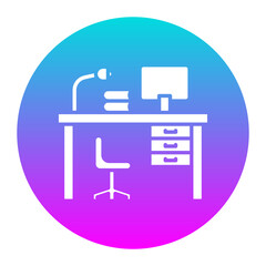 Workstation vector icon. Can be used for Home Based Business iconset.