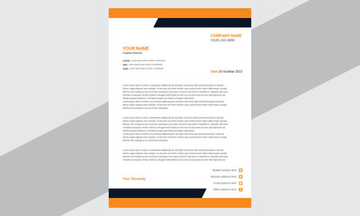 modern corporate letterhead template design
