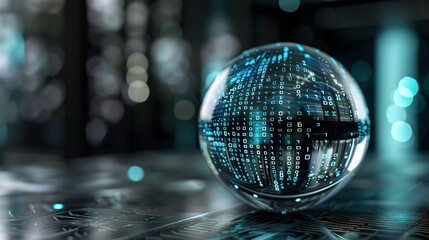 A Round Ball with AI Text: An Example of AI Banner Technology in Internet Cyberspace