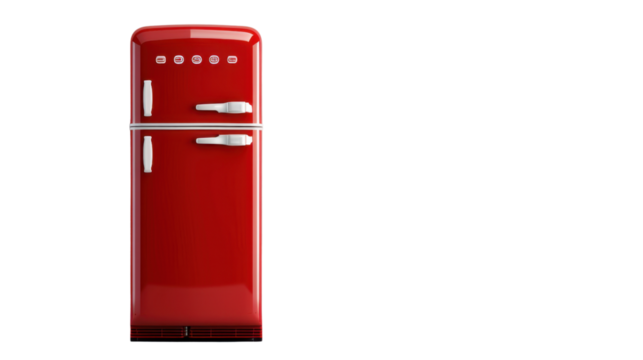 Refrigerator on transparent background