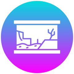 Fototapeta premium Terrarium vector icon. Can be used for Science Fiction iconset.