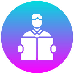 Learning vector icon. Can be used for Leadership iconset.