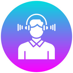 Listening vector icon. Can be used for Leadership iconset.