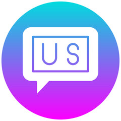 Message Us vector icon. Can be used for Contact Us iconset.