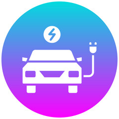 Electric Car vector icon. Can be used for Earth Day iconset.