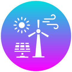 Renewable Energy vector icon. Can be used for Earth Day iconset.