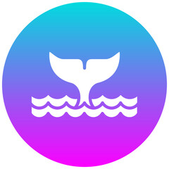Whale vector icon. Can be used for Coastline iconset.