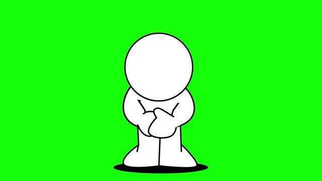お辞儀するキャラクター