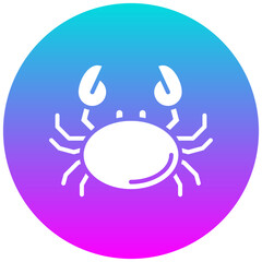 Crab vector icon. Can be used for Coastline iconset.