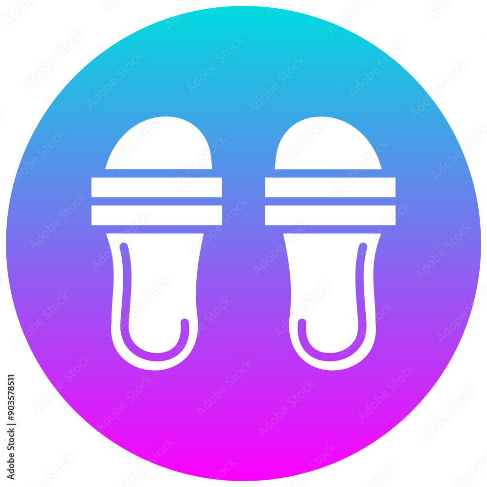 Wall mural Flip Flops vector icon. Can be used for Coastline iconset.