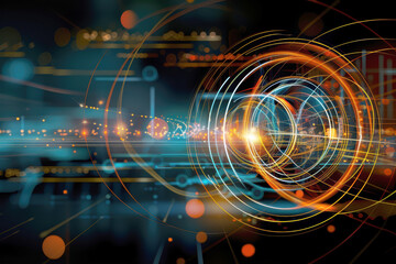Obraz premium hadron collider and particle decay. AI generative.