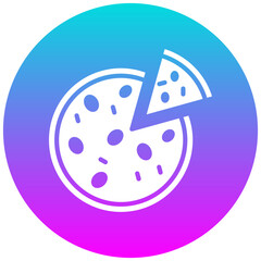 Pizza vector icon. Can be used for Italy iconset.