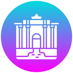 Obraz premium Trevi Fountain vector icon. Can be used for Italy iconset.
