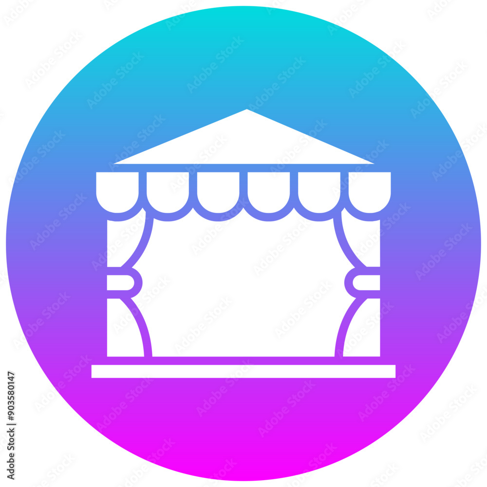 Canvas Prints Party Tent vector icon. Can be used for Festa Junina iconset.