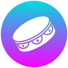 Tambourine vector icon. Can be used for Festa Junina iconset.