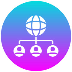 Shadowy Network vector icon. Can be used for Corruption iconset.