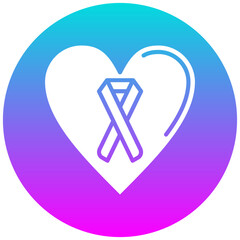 Hopeful Heart vector icon. Can be used for Chemotherapy iconset.