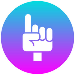 Foam Hand vector icon. Can be used for Rugby iconset.