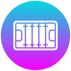 Rugby Pitch vector icon. Can be used for Rugby iconset.