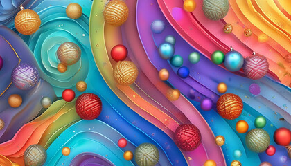 Unique colorful rainbow ball abstract backgrounds