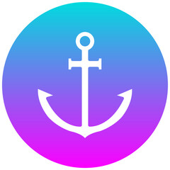 Anchor vector icon. Can be used for Ocean iconset.