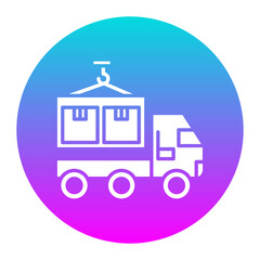 Naklejka premium Container Truck vector icon. Can be used for Warehouse iconset.