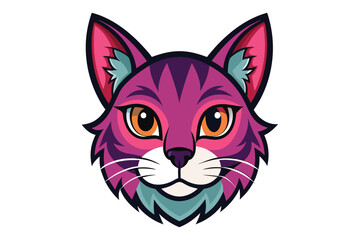  Happy cat mod head background green