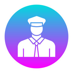 Security Guard vector icon. Can be used for Supermarket iconset.