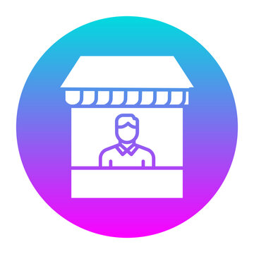 recommend clip art: Shopkeeper vector icon. Can be used for Supermarket iconset.