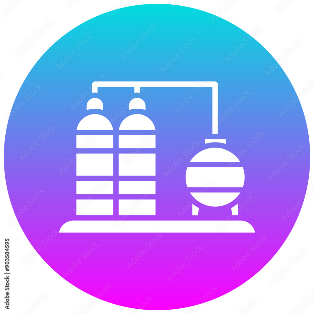 Wall mural refinery vector icon. can be used for manufacturing iconset.