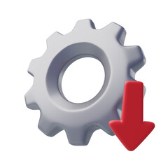 Gear arrow down, Performance indicator or bad strategy.