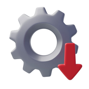 Gear arrow down, Performance indicator or bad strategy.