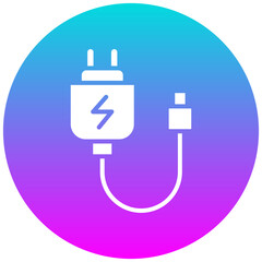 Obraz premium Charger vector icon. Can be used for Battery and Power iconset.
