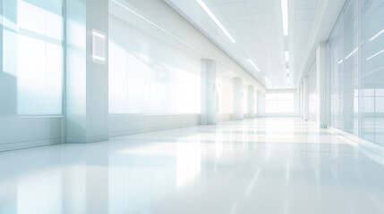 Obraz premium 清潔で美しい白い廊下