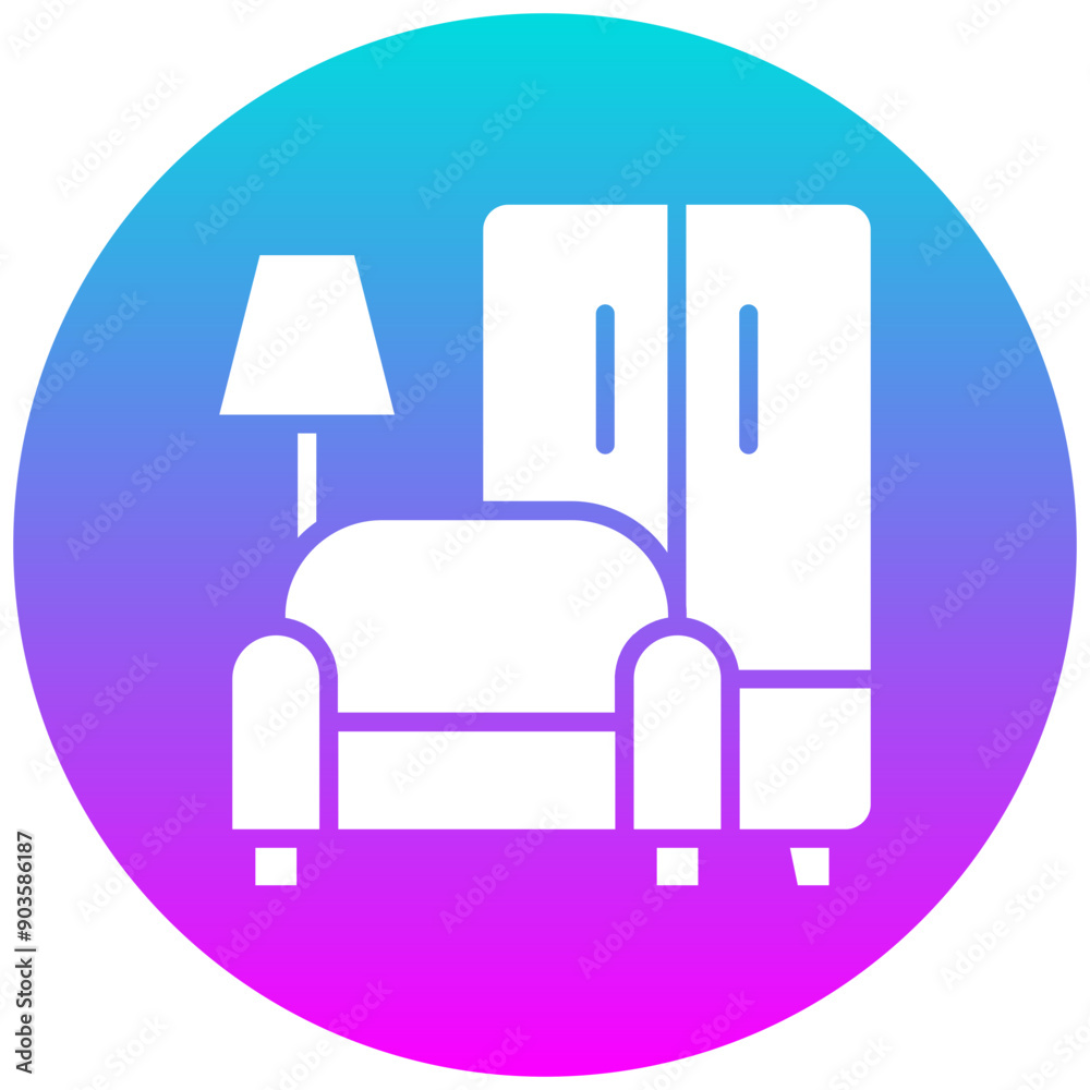 Canvas Prints Furniture Design vector icon. Can be used for Art and Craft Supplies iconset.